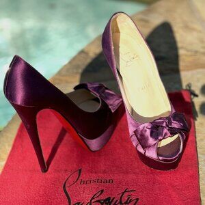 Louboutin peep toe  platform Madame Butterfly